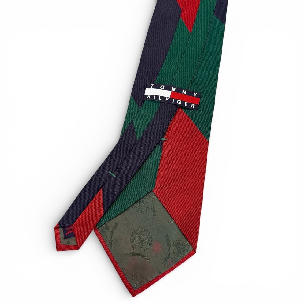 Tommy Hilfiger‎ Vintage 100% Italian Silk Color Block Tie
